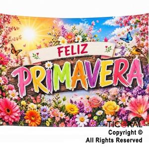 BANNER FELIZ PRIMAVERA 1,80 X 1,20 MTS